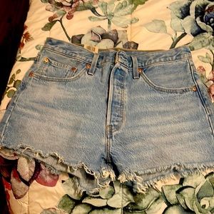Levi Strauss & Co High Rise 501 shorts.